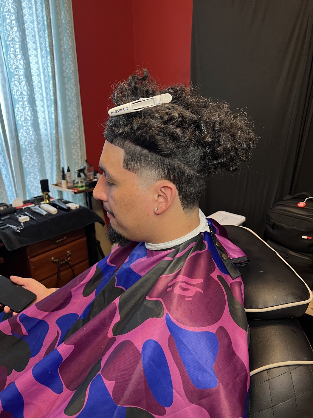 Dreadlocks with precision line-up and beard trim