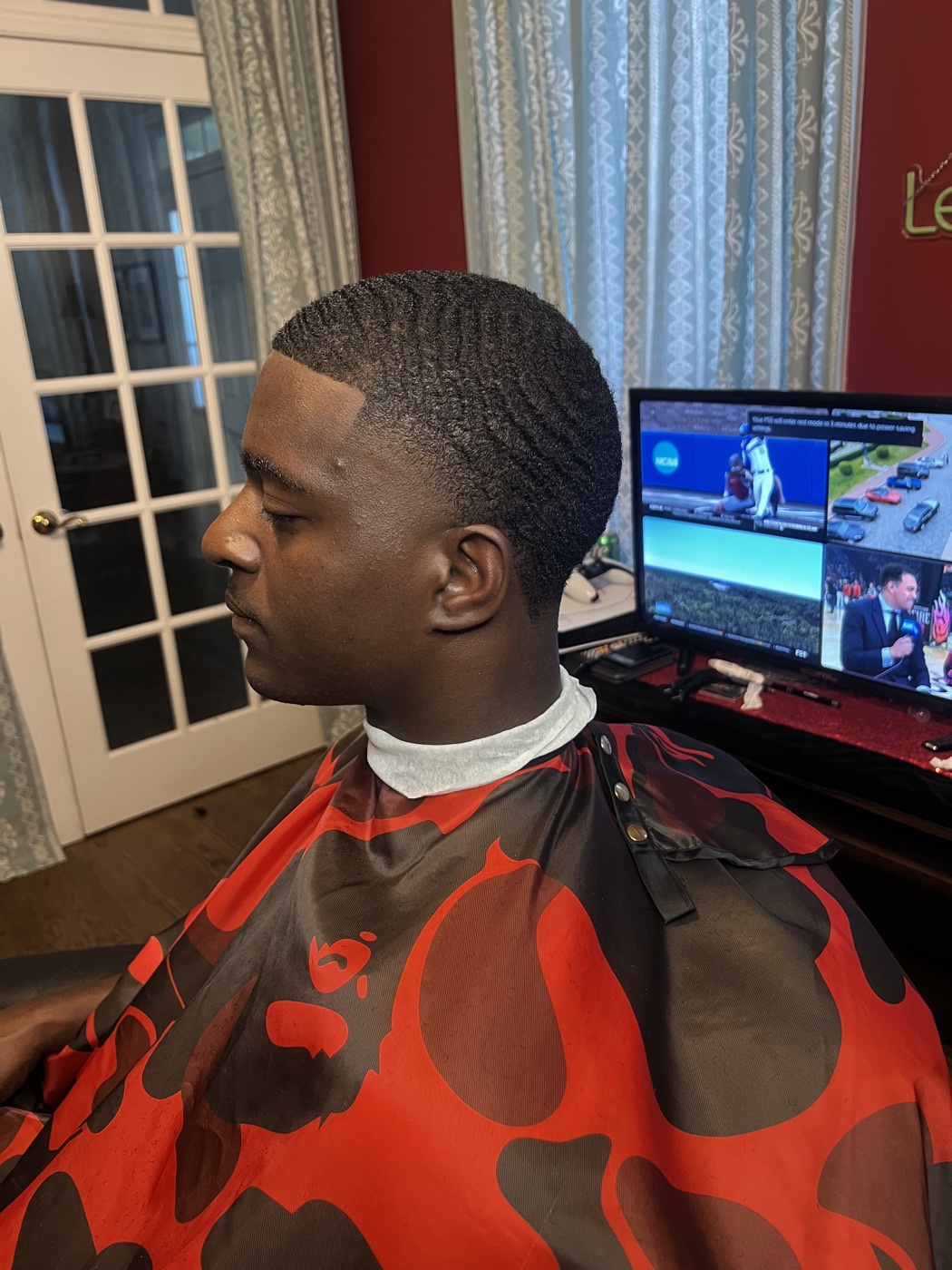 Twists with skin fade and line-up